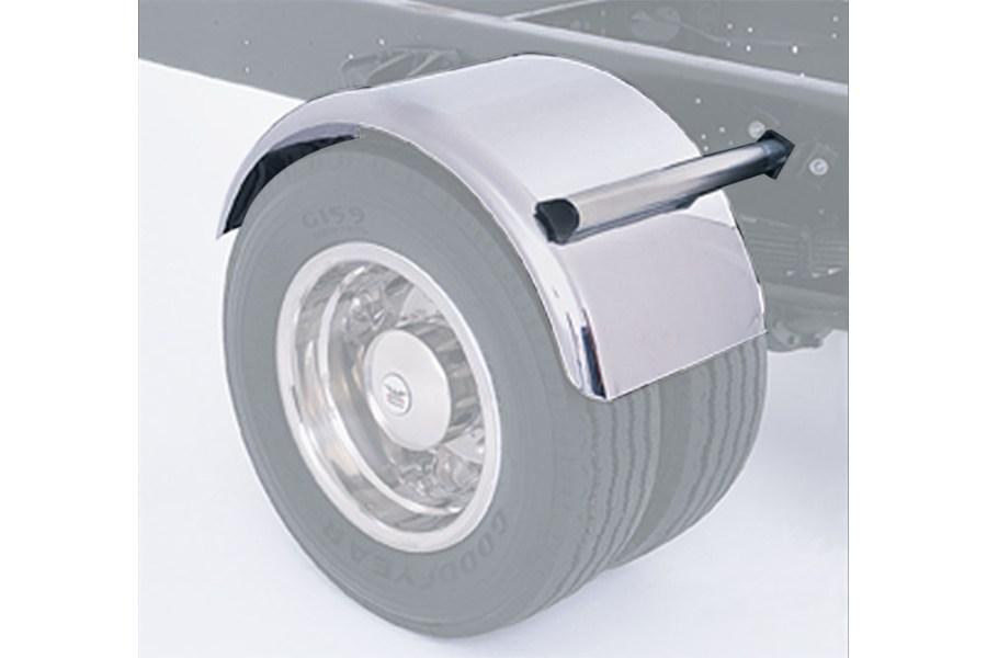 SS Polished Fender 21" Wide Half Fender Pair