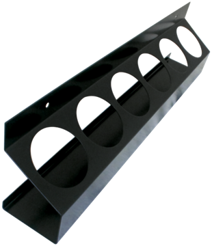 Tow Rax Aluminum 6 Can Black Aerosol Holder 5.5" H x 3.25" W x 21.5L