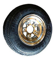4.8X8 TIRE ON ALUM WHEELS