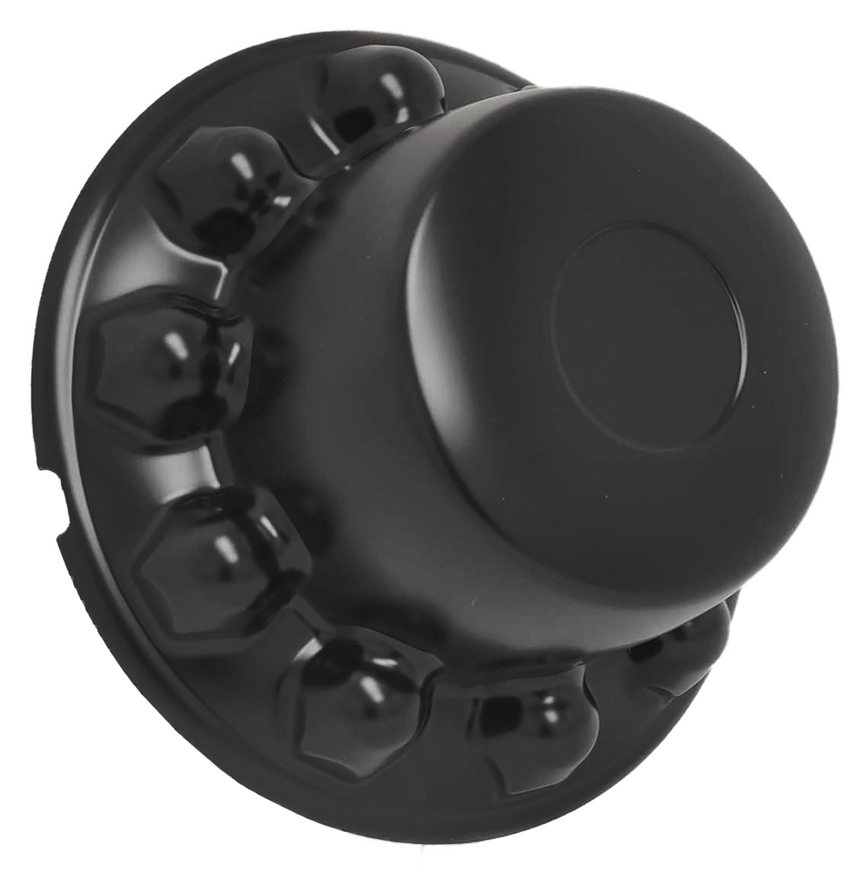 Quick Trim Hub Cover, Front, Black Satin ABS