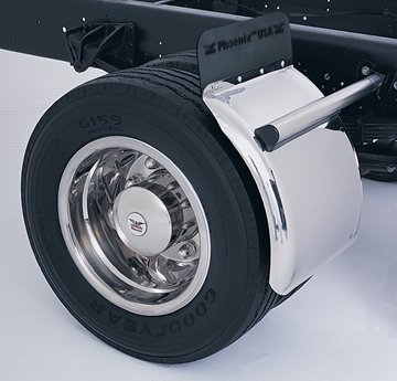 SS Polished Quarter Fender 21" Wide Pair