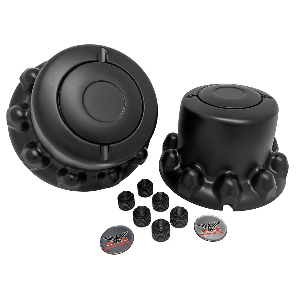 Quick Trim Hub Cover, Rear, Black Satin ABS