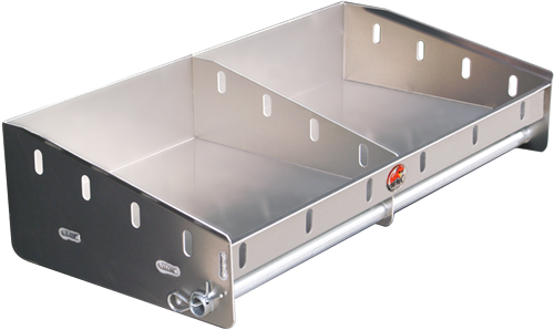 Tow Rax Aluminum Double Helmet Shelf 7" H x 28" W x 15" D