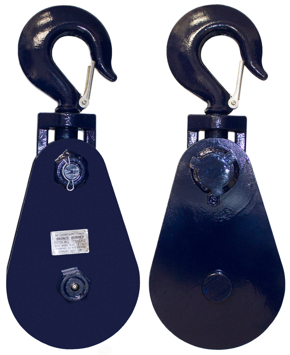15T/10"SNATCH BLCK w/LATCH