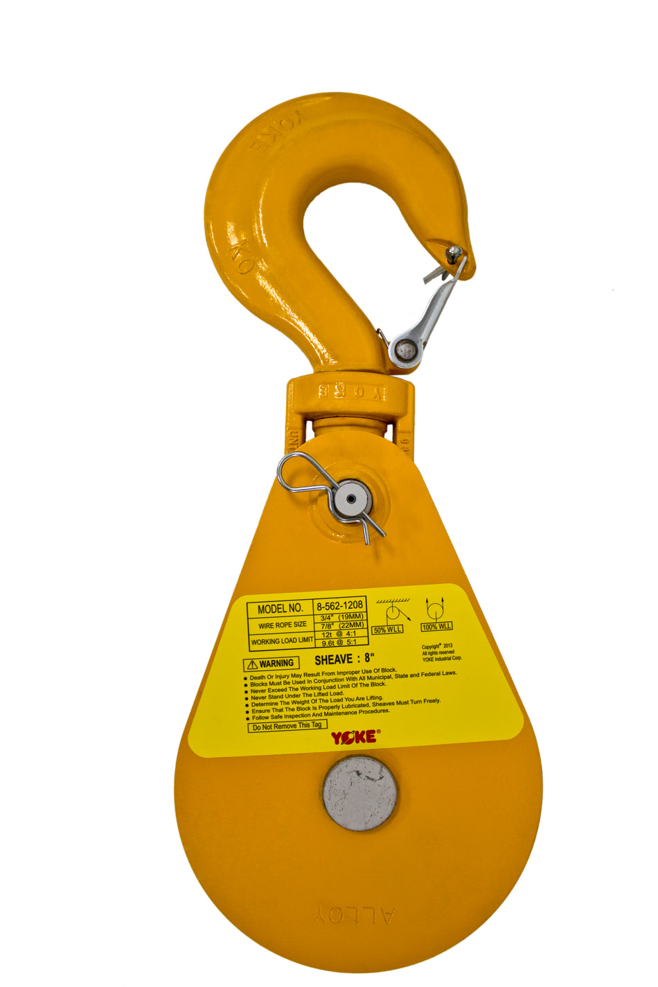 12T,8"*ALLOY*BLOCK w/HOOK