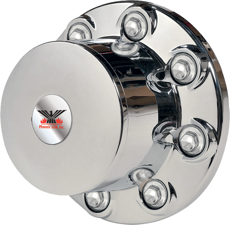 Quick Trim Hub Cover, Rear, Chrome ABS
