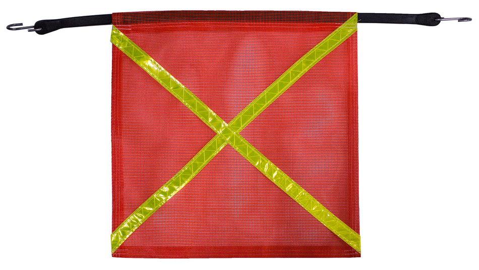 ORANGE FLAG W/ REFLECTIVE X
