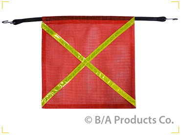 ORANGE FLAG W/ REFLECTIVE X