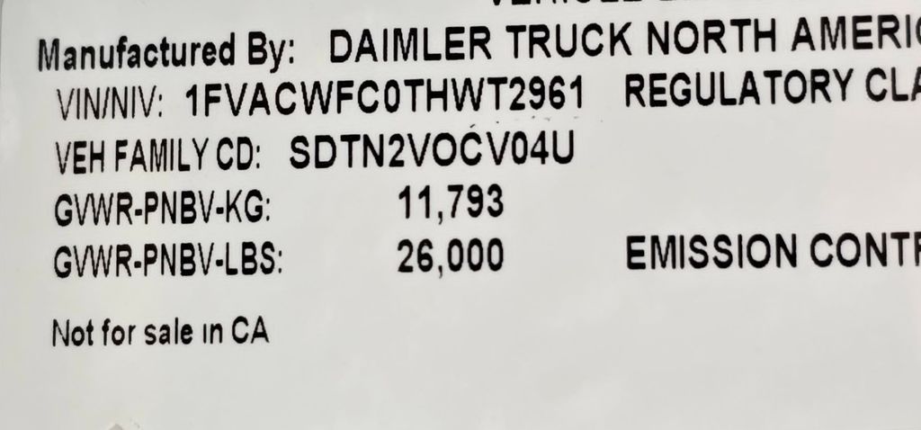2026 White Freightliner Ext Cab M2106 Miller Series 16 LCG