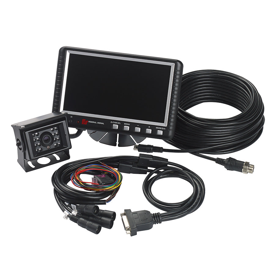Reverse Camera Systems - 7.0-inch Monitor with Four-camera Input, (1) Standard Rear-view Camera, and (1) 65.5-ft Extension Cable
