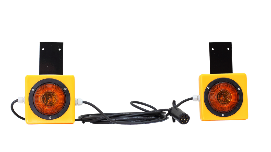 Wired Outrigger Strobe Lights W/4" Round Ambers And