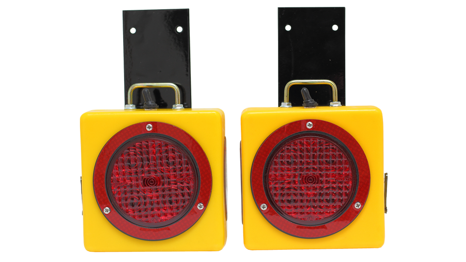Pair Of Wireless Signal Lights W/4" Round Stt