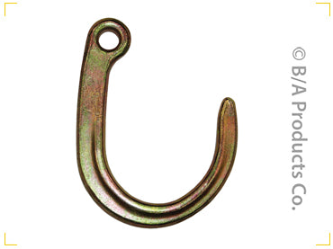 8" J HOOK; YELLOW ZINC