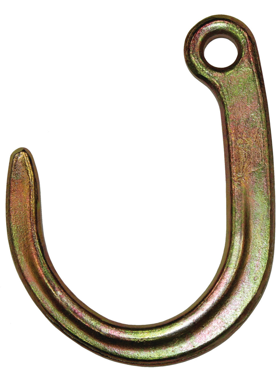8" J HOOK; YELLOW ZINC