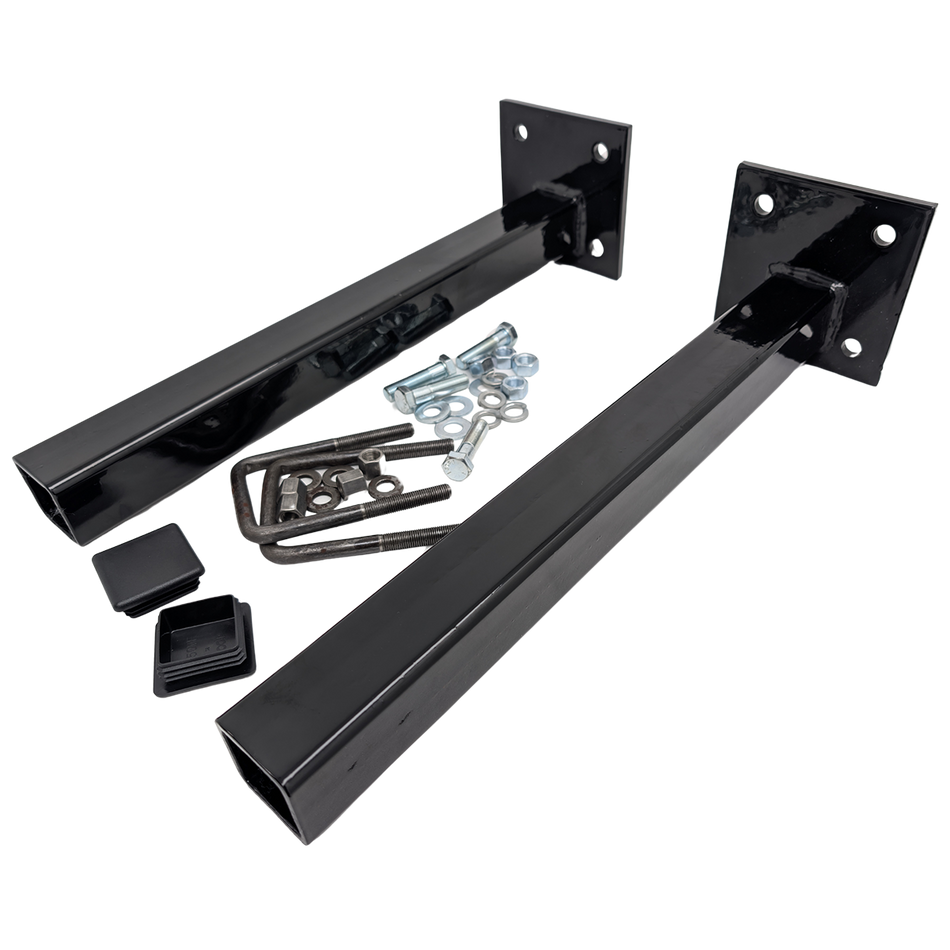 Bracket Kit Designed To Mount A Tool Box Rear Of Control Levers on Miller Roll Back Carriers. The STSD20A (not included) Box Was Developed With These