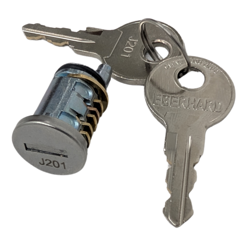 Lock Cylinder & 2 Keys in Eberhard Evolution Latch 2-28530-J201-03