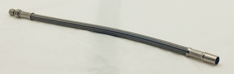 Air Inflation Part Braided SS Valve Extension 13" Length Straight