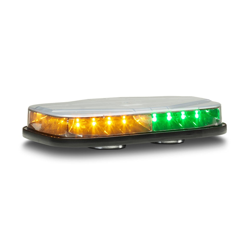 Highlighter Micro - Magnet Mount, Accessory Plug, ON/OFF Switch, Split-color, Amber/Green LEDs, Clear Dome