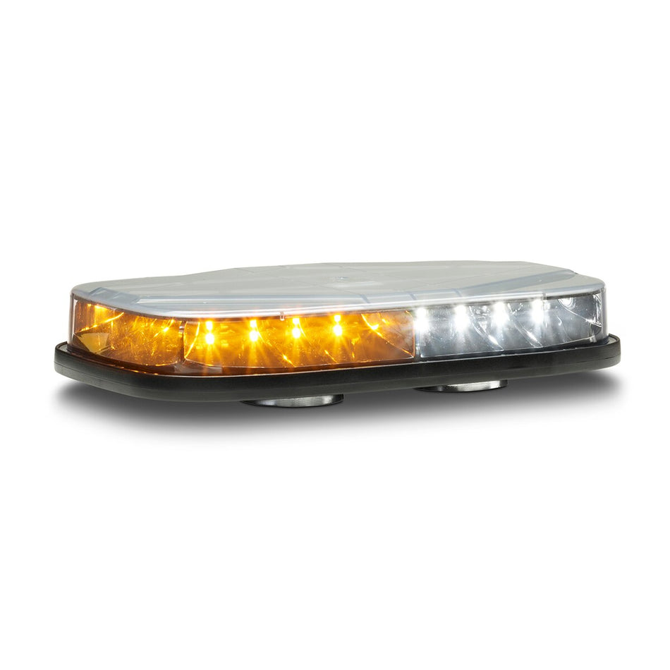 Highlighter Micro - Magnet Mount, Accessory Plug, ON/OFF Switch, Split-color, Amber/White LEDs, Clear Dome