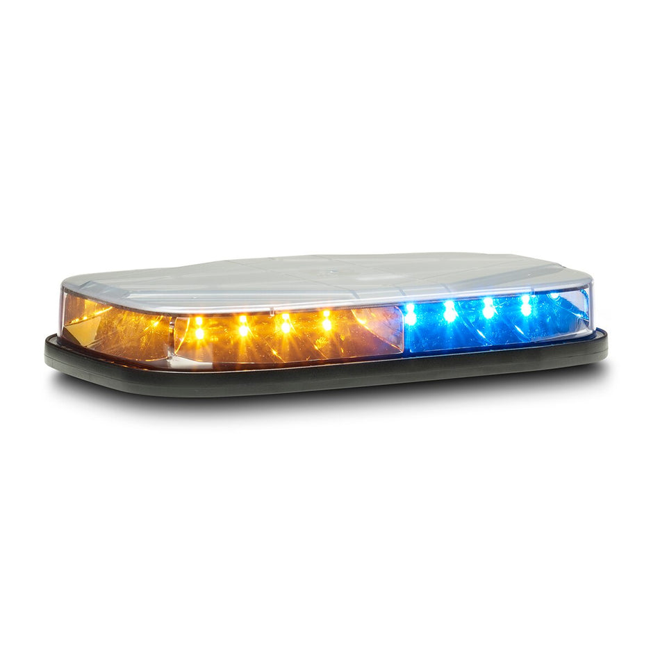 Highlighter Micro - Permanent Mount, Split-color, Amber/Blue LEDs, Clear Dome