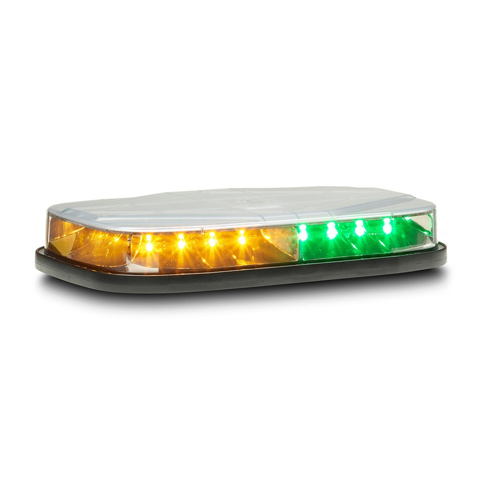 Highlighter Micro - Permanent Mount, Split-color, Amber/Green LEDs, Clear Dome