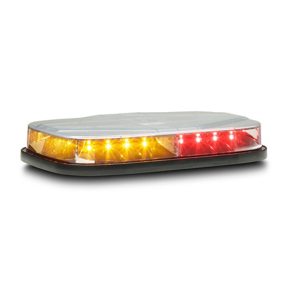 Highlighter Micro - Permanent Mount, Split-color, Amber/Red LEDs, Clear Dome