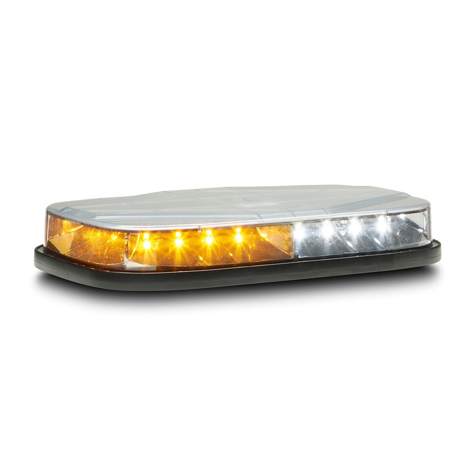 Highlighter Micro - Permanent Mount, Split-color, Amber/White LEDs, Clear Dome