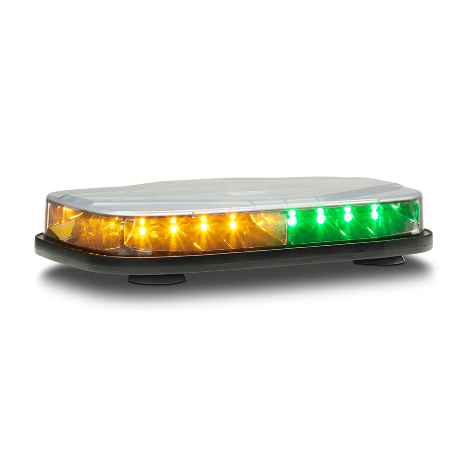 Highlighter Micro - Suction-cup Mount, Accessory Plug, ON/OFF Switch, Split-color, Amber/Green LEDs, Clear Dome