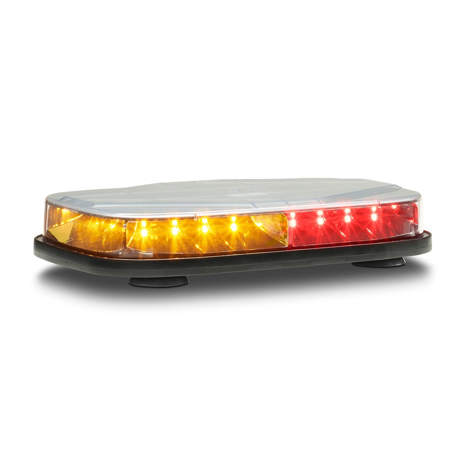 Highlighter Micro - Suction-cup Mount, Accessory Plug, ON/OFF Switch, Split-color, Amber/Red LEDs, Clear Dome