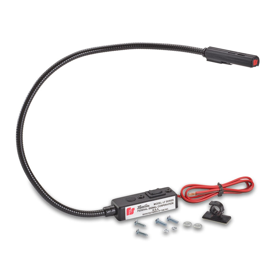 Littlite LED Gooseneck Lamp - Vertical Mount, 18-inch, ON/OFF Switch Control