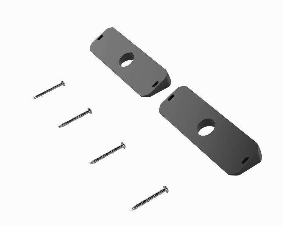 MicroPulse Wide Angle Brackets - Pair of 22-degree Rubber Mounting Wedges for MPSW9, Ford F-150, Dodge Ram 2500, 2023-2026