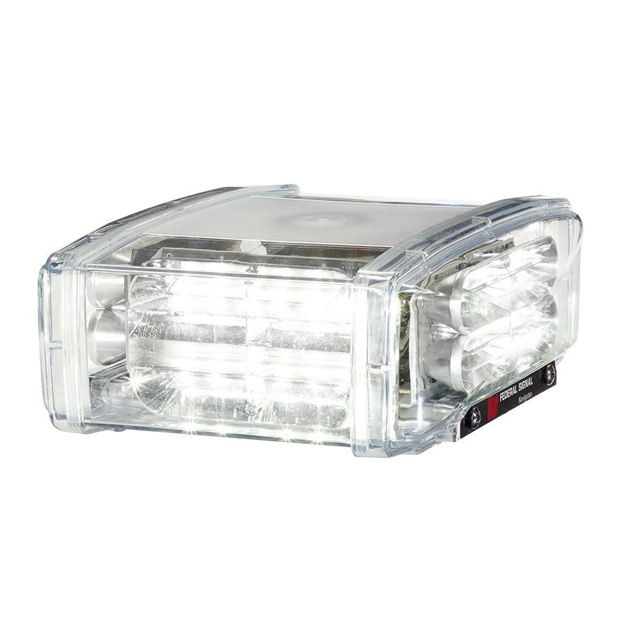Navigator 10 18 25-Inch Mini Lightbar - 10-inch Stationary ModelsâMount, (4) Amber/White Light Heads, Built-in Flasher, Clear Dome
