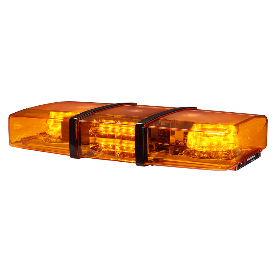 Navigator 10 18 25-Inch Mini Lightbar - 25-inch Modelsâ Mount, (2) Amber Light Heads, (2) Amber Rotators with Mirror, Black Bulkheads, Amber Domes
