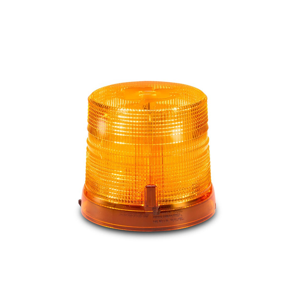 Spire 100 LED Beacon - 1-inch Pipe Mount, Short, Amber LEDs, Amber Dome