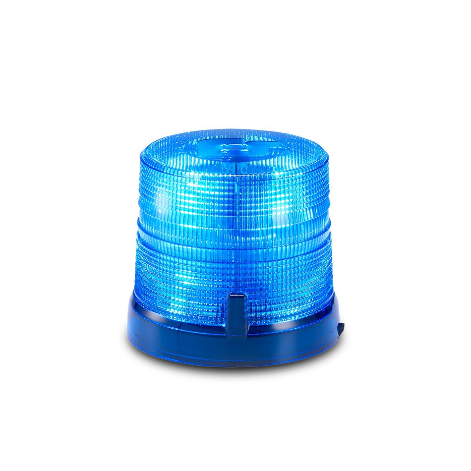 Spire 100 LED Beacon - 1-inch Pipe Mount, Short, Blue LEDs, Blue Dome