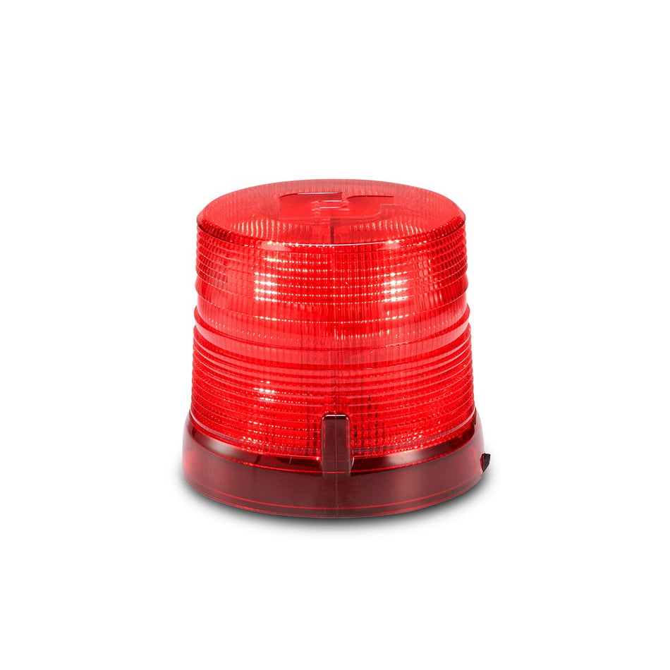 Spire 100 LED Beacon - 1-inch Pipe Mount, Short, Red LEDs, Red Dome