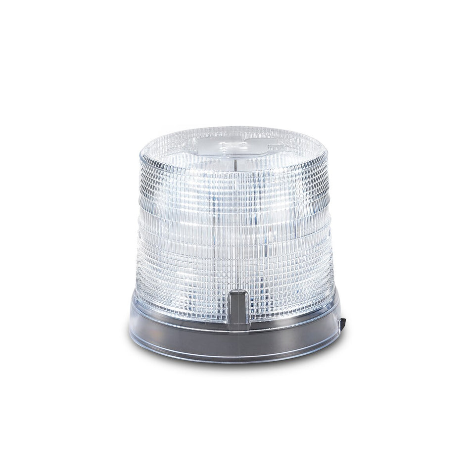 Spire 100 LED Beacon - 1-inch Pipe Mount, Short, White LEDs, Clear Dome