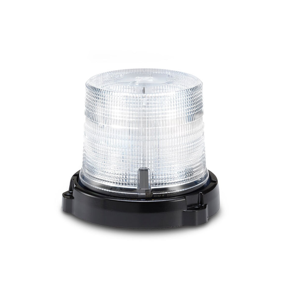 Spire 100 LED Beacon - Polycarbonate Permanent/1-inch Pipe Mount, Short, White LEDs, Clear Dome