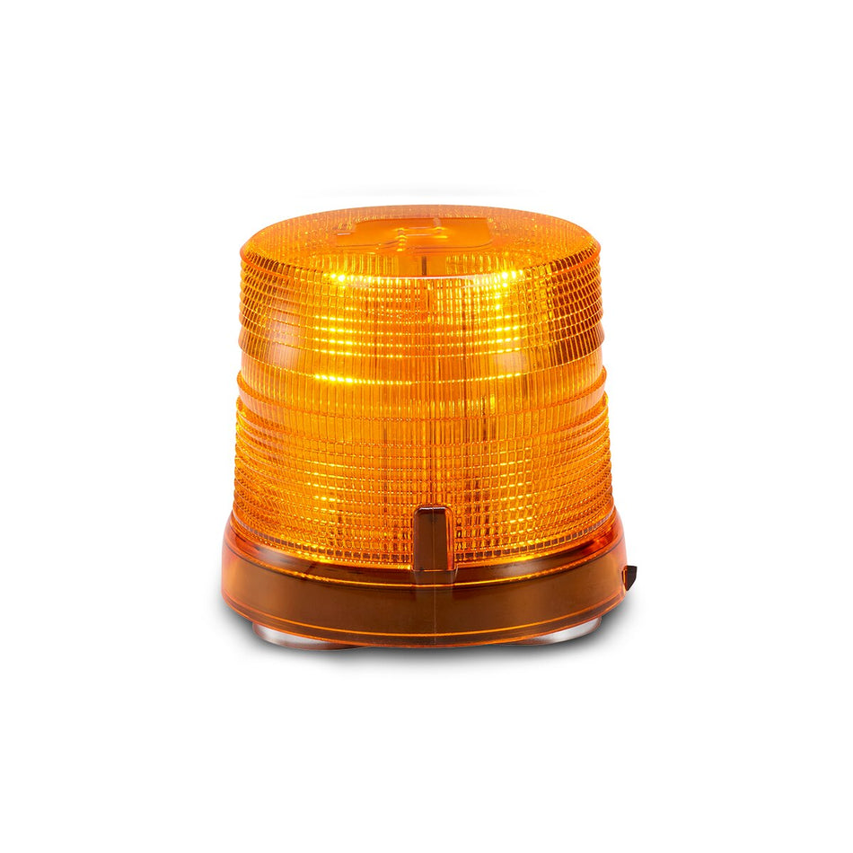 Spire 100 LED Beacon - Magnet Mount, Accessory Plug, Short, Amber LEDs, Amber Dome