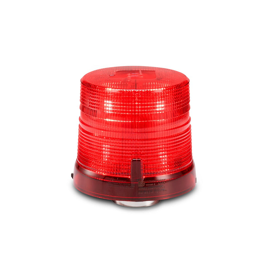 Spire 100 LED Beacon - Magnet Mount, Accessory Plug, Short, Red LEDs, Red Dome