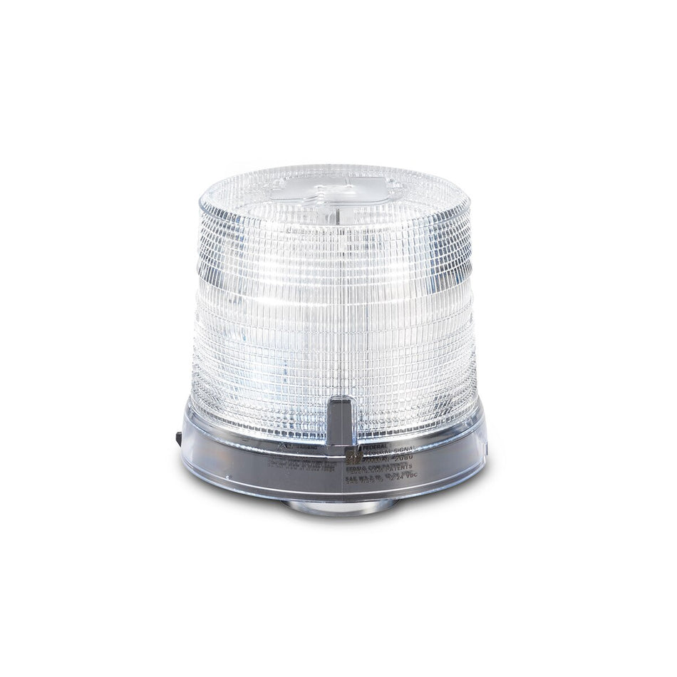 Spire 100 LED Beacon - Magnet Mount, Accessory Plug, Short, White LEDs, Clear Dome