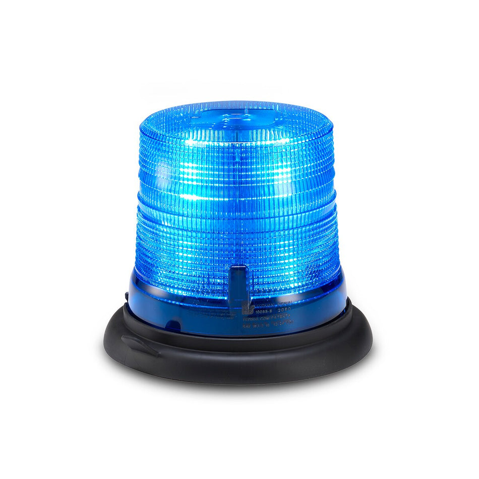 Spire 100 LED Beacon - Suction-cup Magnet Mount, Accessory Plug, Short, Blue LEDs, Blue Dome