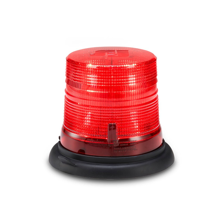 Spire 100 LED Beacon - Suction-cup Magnet Mount, Accessory Plug, Short, Red LEDs, Red Dome