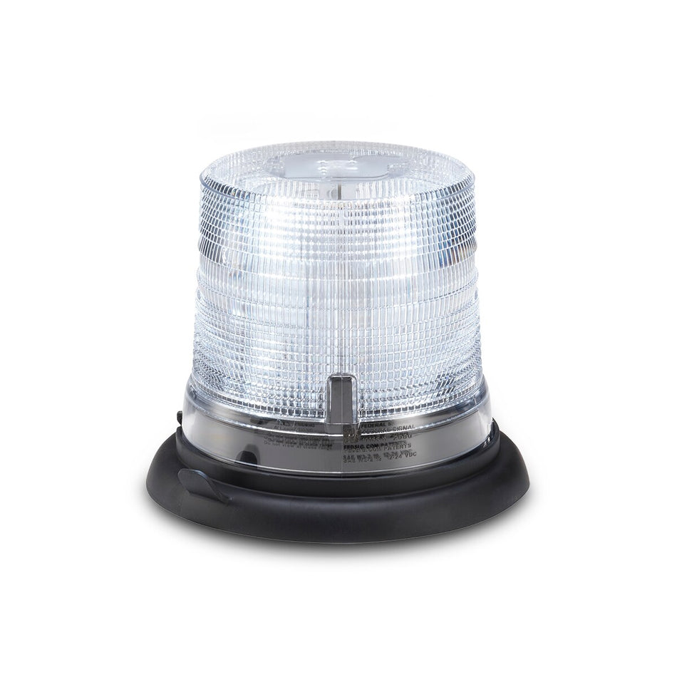 Spire 100 LED Beacon - Suction-cup Magnet Mount, Accessory Plug, Short, White LEDs, Clear Dome