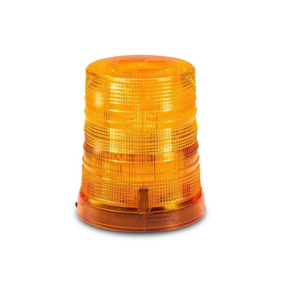 Spire 100 LED Beacon - 1-inch Pipe Mount, Tall, Amber LEDs, Amber Dome