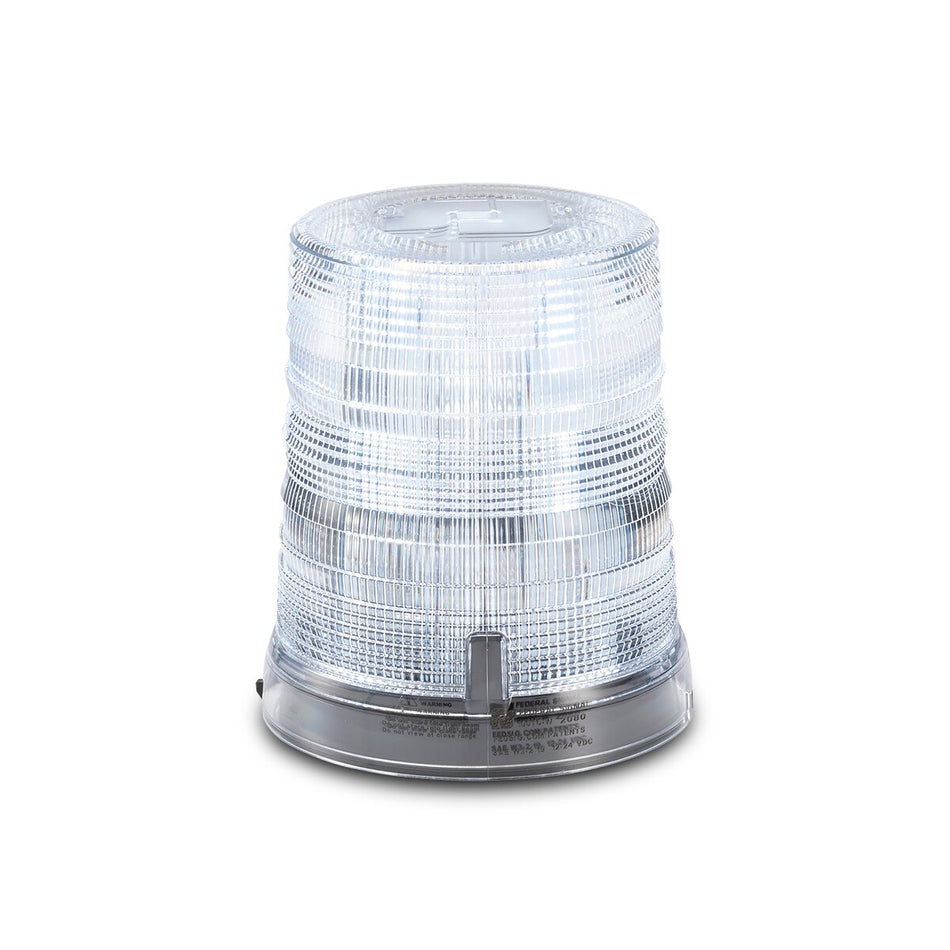 Spire 100 LED Beacon - 1-inch Pipe Mount, Tall, White LEDs, Clear Dome