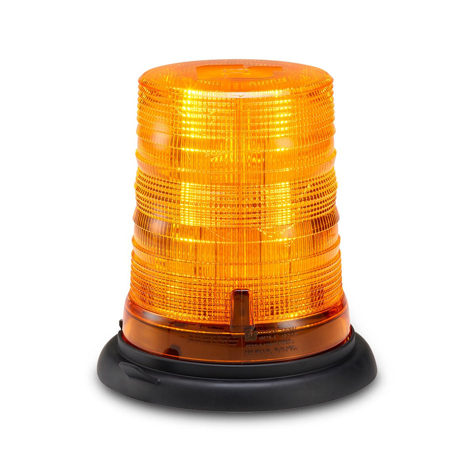 Spire 100 LED Beacon - Suction-cup Magnet Mount, Accessory Plug, Tall, Amber LEDs, Amber Dome