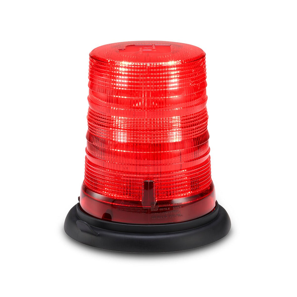 Spire 100 LED Beacon - Suction-cup Magnet Mount, Accessory Plug, Tall, Red LEDs, Red Dome