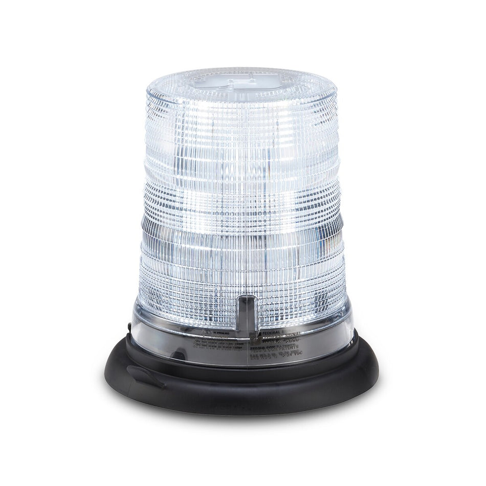 Spire 100 LED Beacon - Suction-cup Magnet Mount, Accessory Plug, Tall, White LEDs, Clear Dome