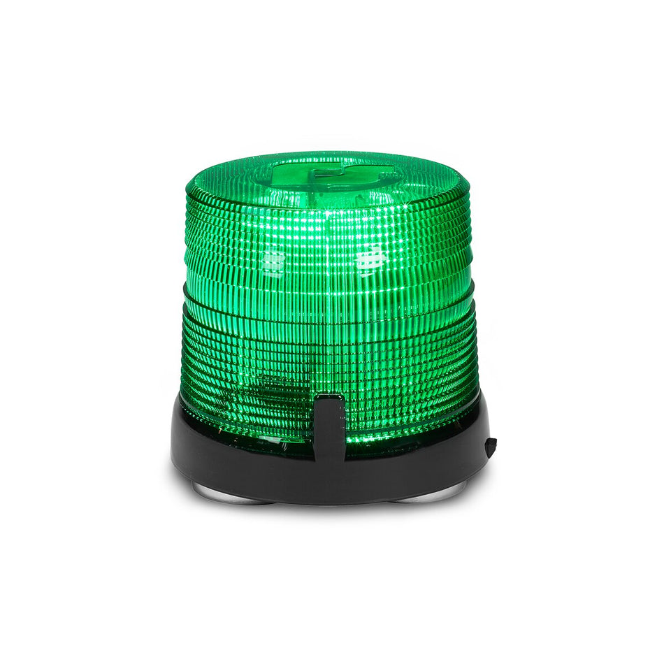Spire 200 LED Beacon - Magnet Mount, Accessory Plug, Single-color, Short, Green LEDs, Green Dome